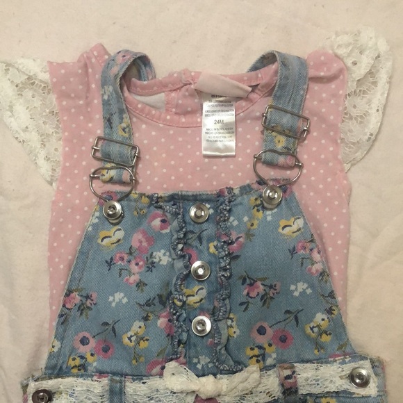 24Mo Spring Overalls Girls - Picture 3 of 14